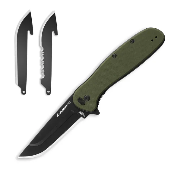 Outdoor Edge Razor VX2 Klappmesser Grün G10 3 Klingen
