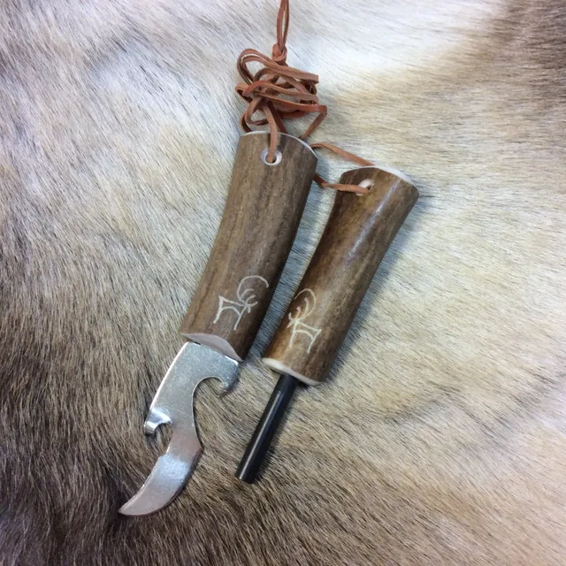 Wood Jewel JA349X Survival Set Rentierhorn Feuerstahl