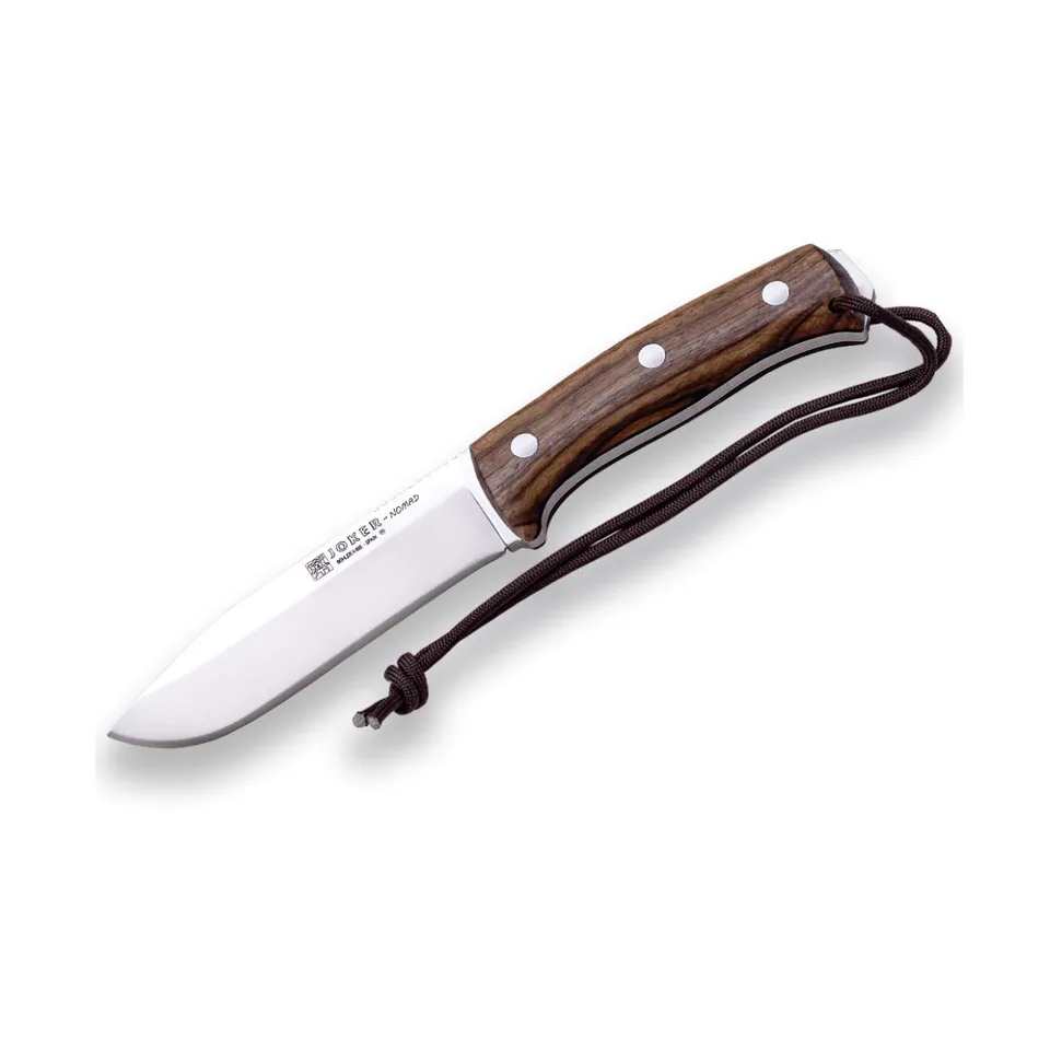 Joker Nomad CN125 Jagdmesser Walnuss 12,7cm Lederscheide