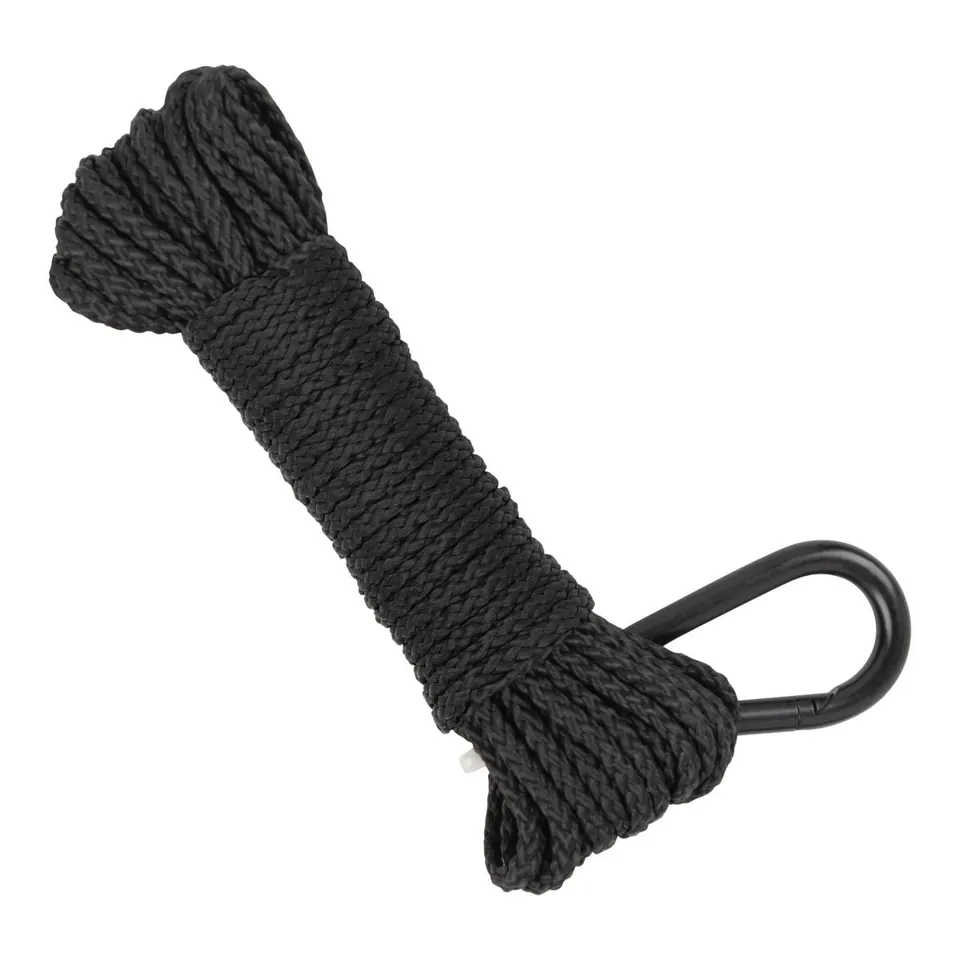 Allen Hochziehseil 25ft 80kg schwarz PP geflochten