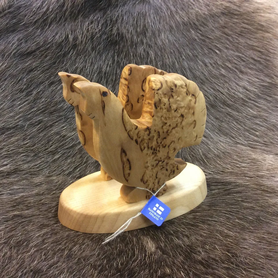 Wood Jewel Auerhahn Serviettenhalter Maserbirke Geschenkbox