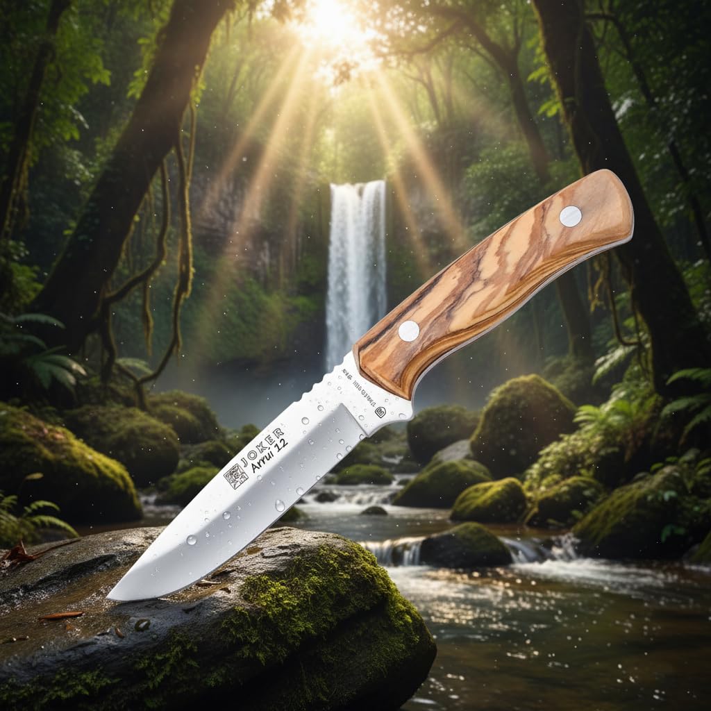Joker Arrui CO63 Jagdmesser 12 cm Olivenholz