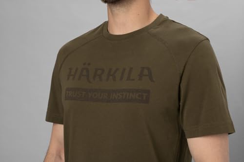 Härkila Logo S/S T-Shirt Willow Green mit Print