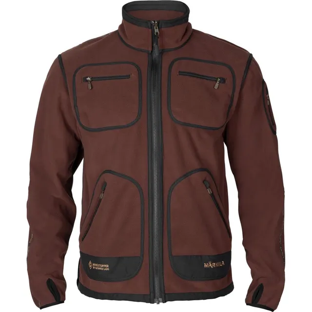Härkila Kamko Fleecejacke Herren Green/Bordeaux Wende