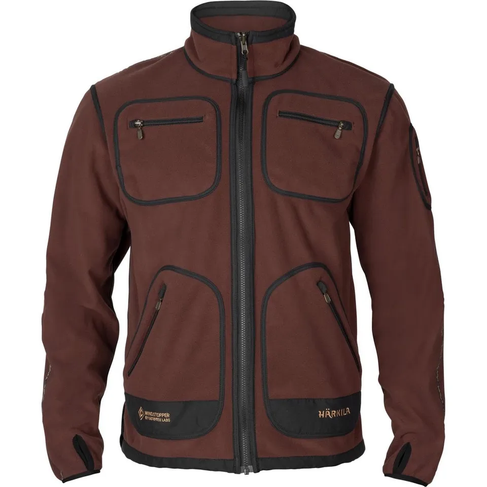 Härkila Kamko Fleecejacke Herren Green/Bordeaux Wende