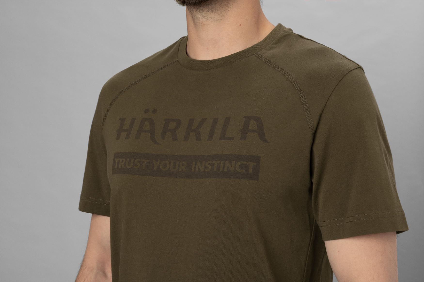 Härkila Logo S/S T-Shirt Willow Green mit Print