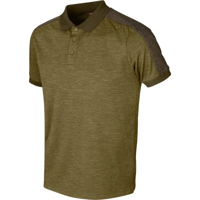 Härkila Tech Poloshirt Dark Olive/Willow Green 3XL geruchshemmend
