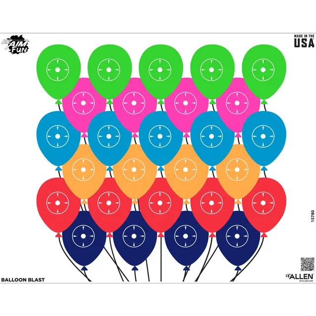 Allen EZ Aim FUN Balloon Blast Zielscheibe Papier 4er spaßig