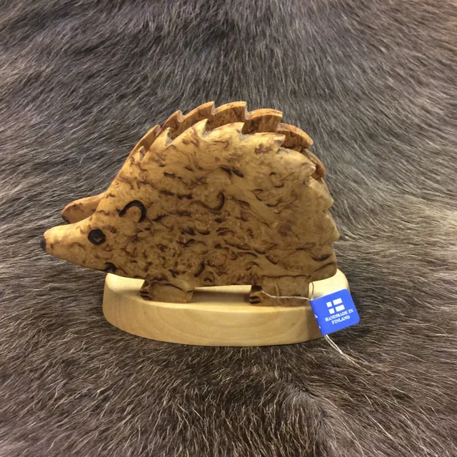 Wood Jewel Hedgehog Serviettenhalter Maserbirke Geschenkbox