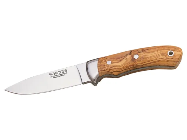 Joker Pantera CO16 Jagdmesser Olivenholz 10 cm Lederscheide