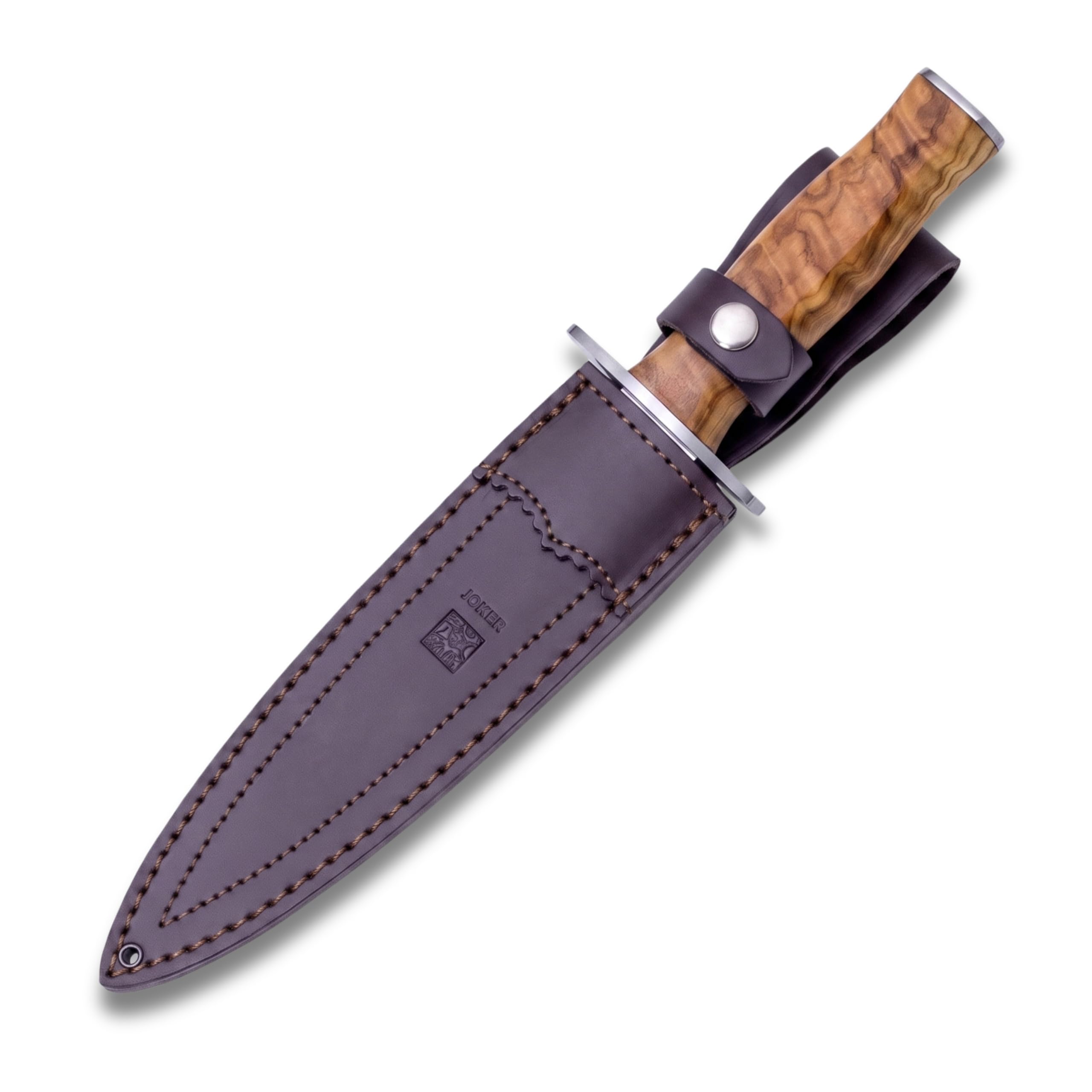 Joker Colmillo CO108 Jagdmesser Olivenholz Lederscheide
