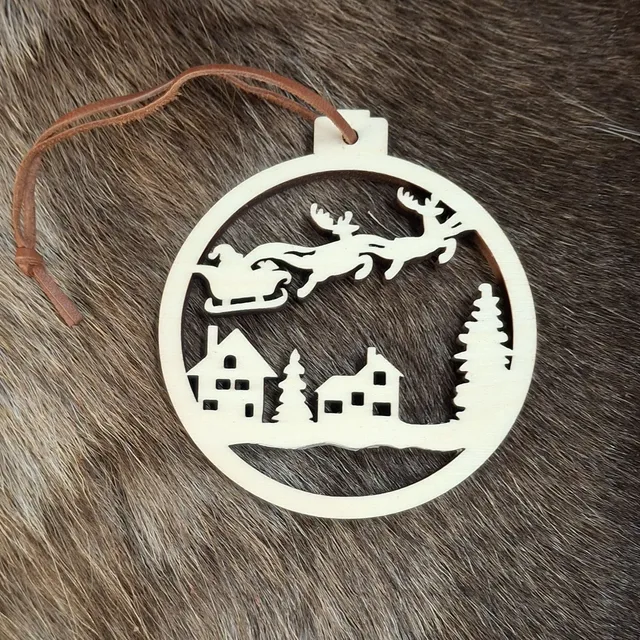 Wood Jewel L10-3 Christbaumschmuck Weihnachtsmann Holz