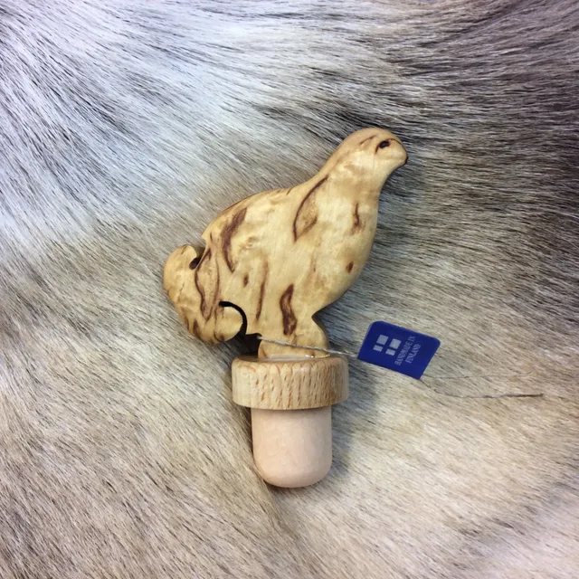 Wood Jewel Flaschenverschluss Birkhuhn Maserbirke