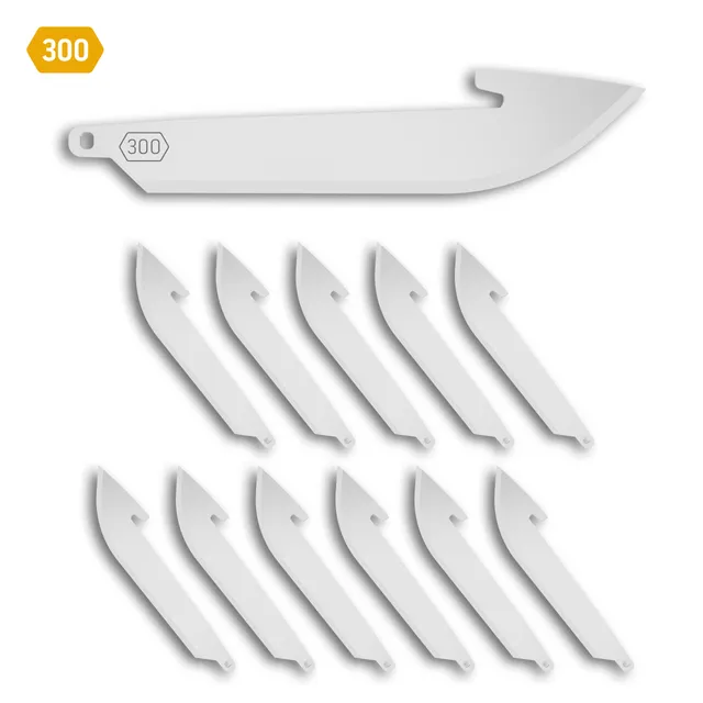 Outdoor Edge 300 Ersatzklingen 7,6 cm Drop-Point 12er Set