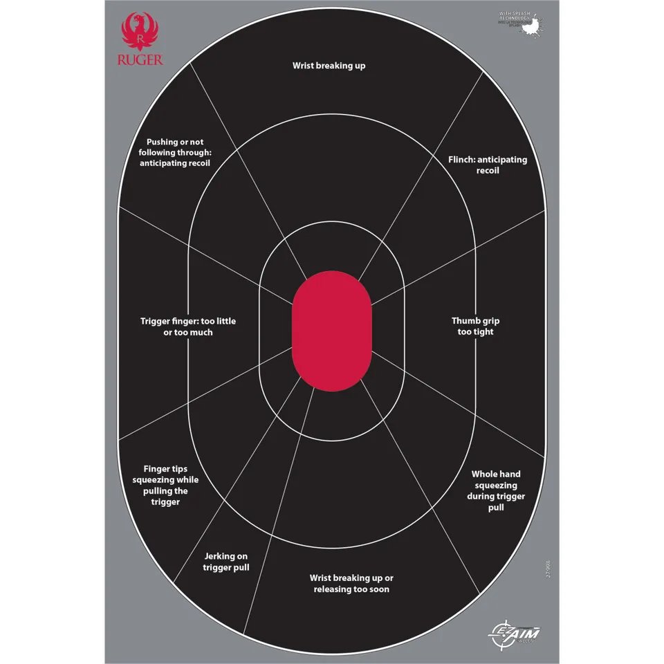 Ruger Splash Handgun Trainer Zielscheiben 5er Pack 30x46 cm