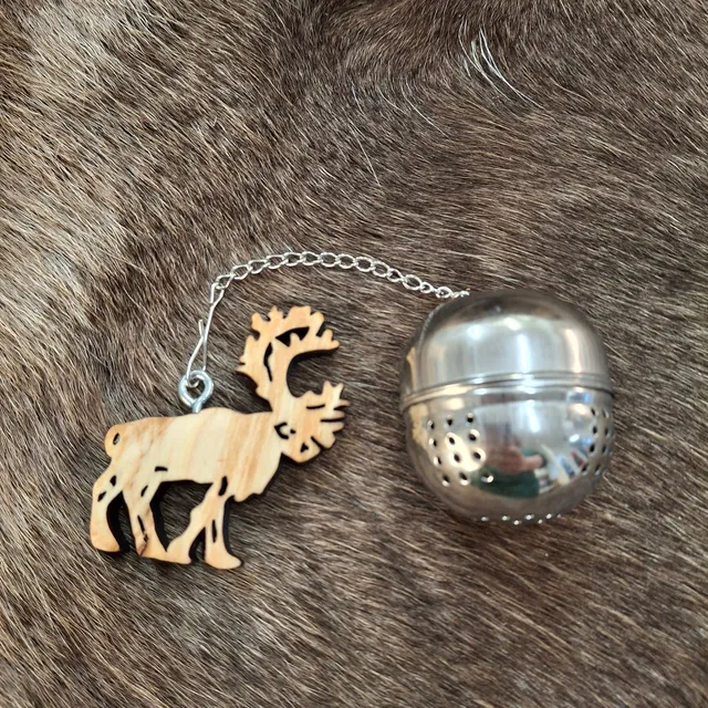 Wood Jewel Reindeer Tee-Ei Birke Edelstahl im Beutel