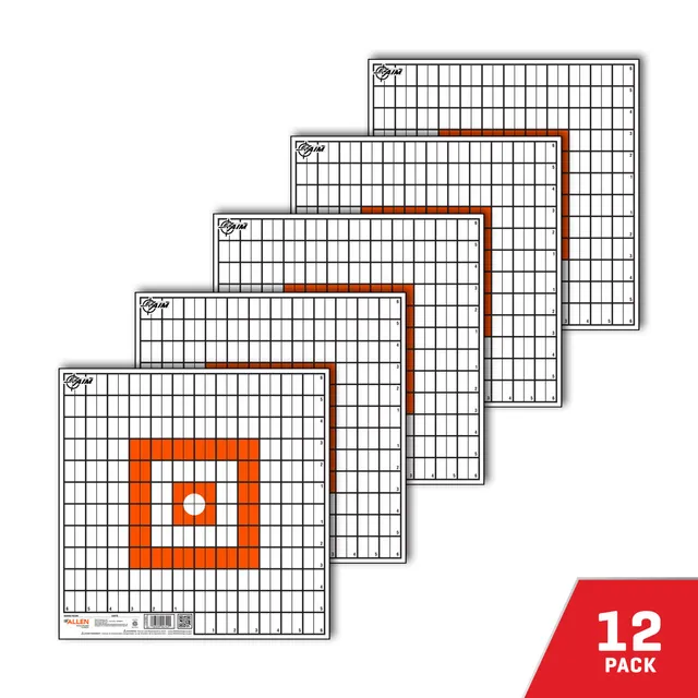 Allen EZ Aim Sight-In Zielscheiben 12" 12er Orange