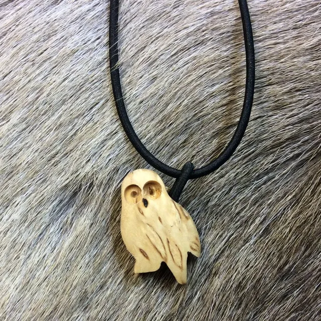 Wood Jewel Kautschukkette Eule Birke schwarz