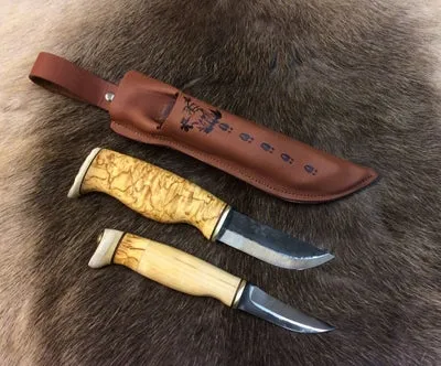 Wood Jewel 23NA Doppelmesser Jagdmesser Carbonstahl