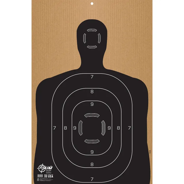 Allen EZ Aim B27 Silhouette Schießscheibe 58x89 cm Wellpappe