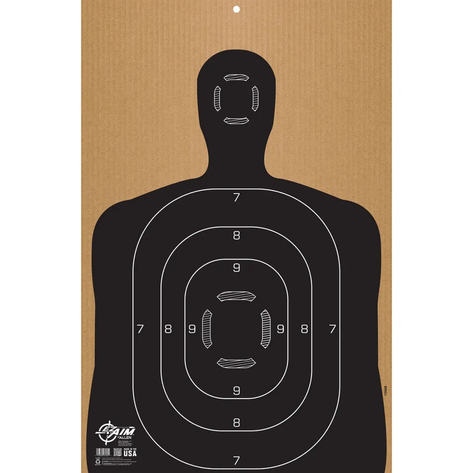 Allen EZ Aim B27 Silhouette Schießscheibe 58x89 cm Wellpappe