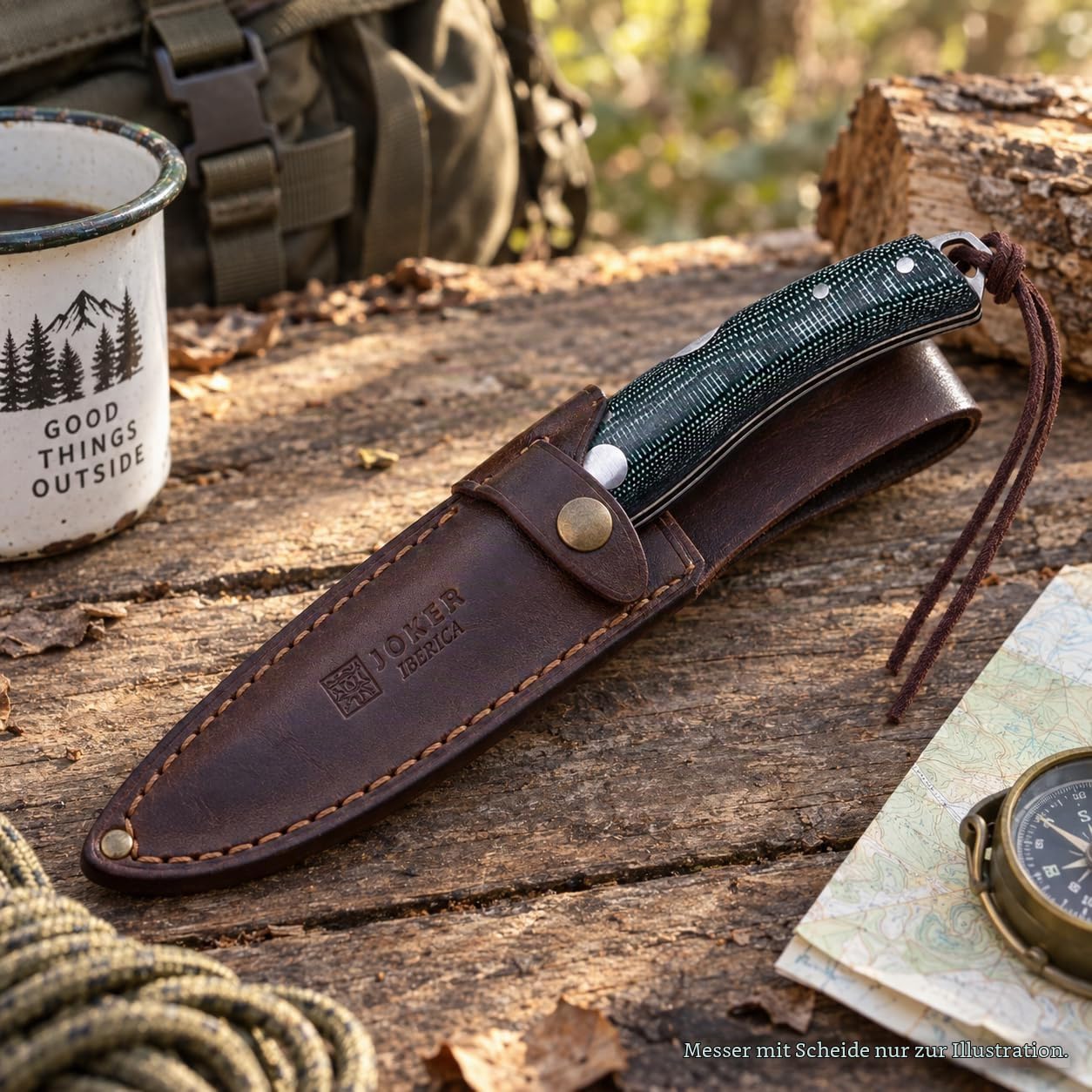 Joker Ibérica NV138 Klappmesser 7,5 cm Micarta grün