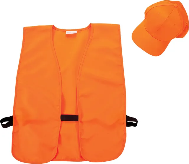 Allen Blaze Orange Warnwesten Set Weste mit Mütze Signalorange