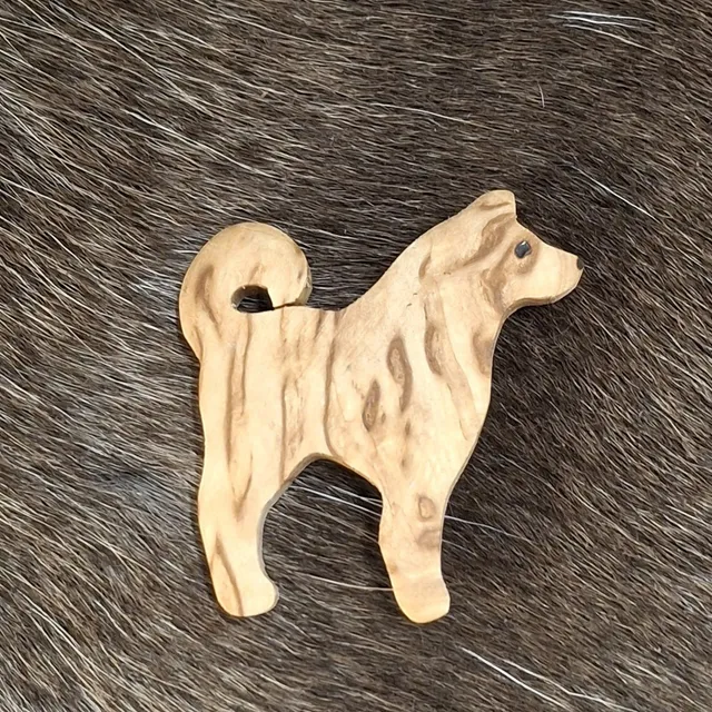 Wood Jewel 2121 Magnet stehender Hund Maserbirke