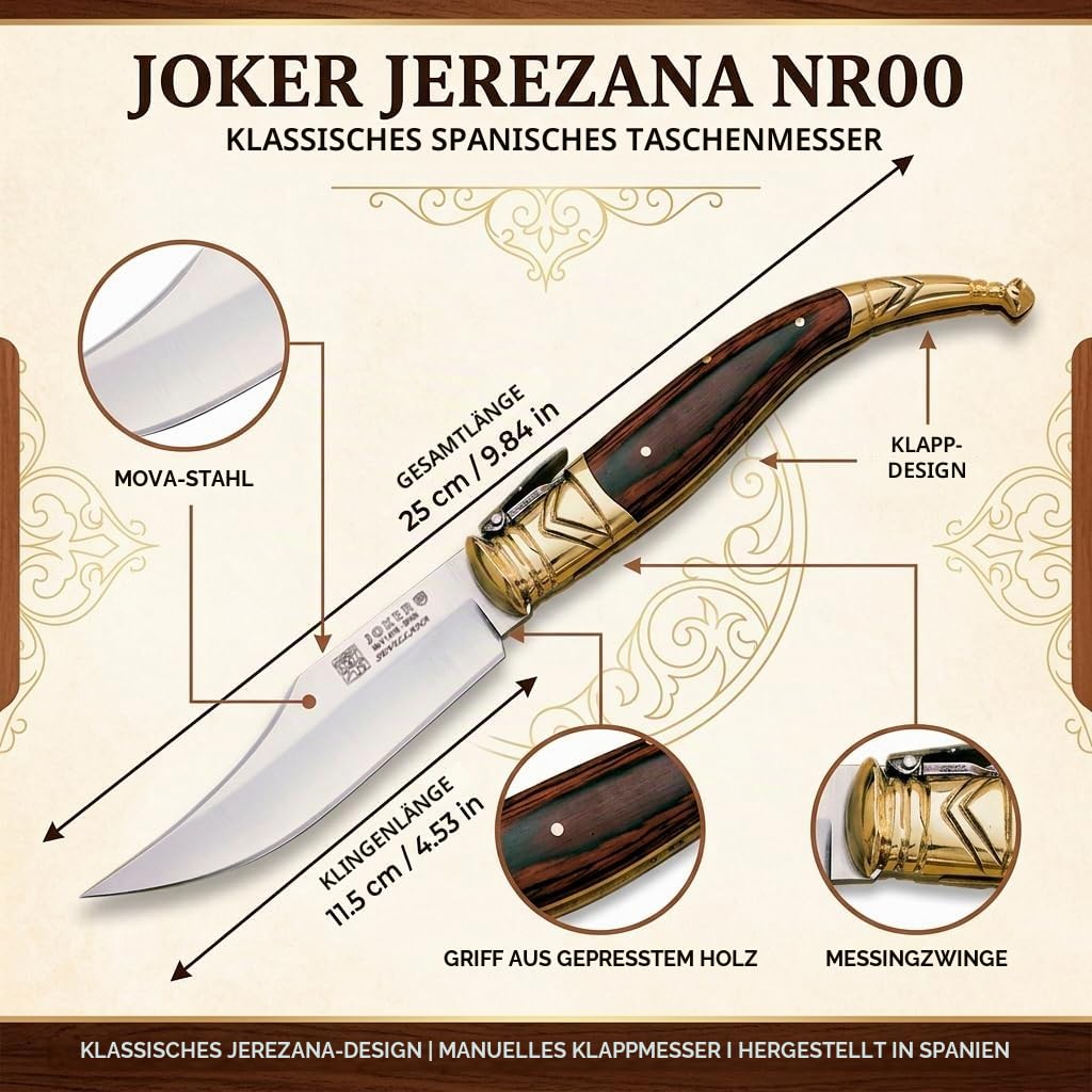 Joker Sevillana NR00 Taschenmesser Holz 11,5 cm