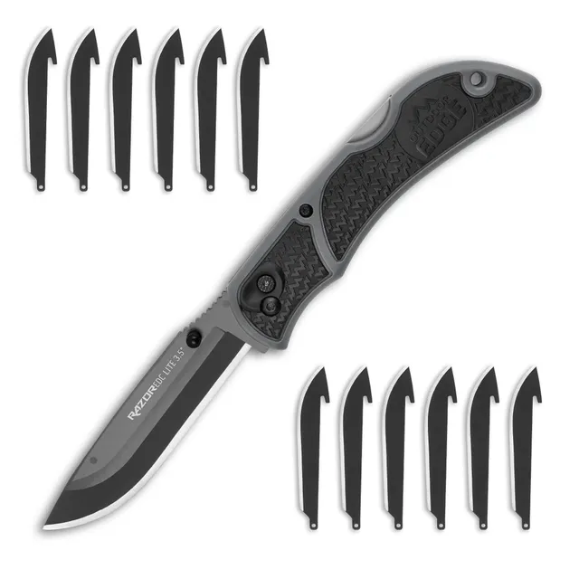 Outdoor Edge Razor EDC Obsidian Klappmesser schwarz 3,5 Zoll 12 Klingen