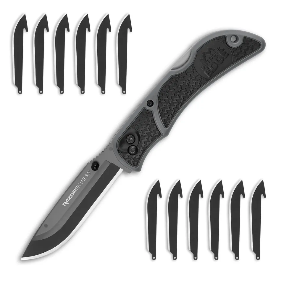 Outdoor Edge Razor EDC Obsidian Klappmesser schwarz 3,5 Zoll 12 Klingen