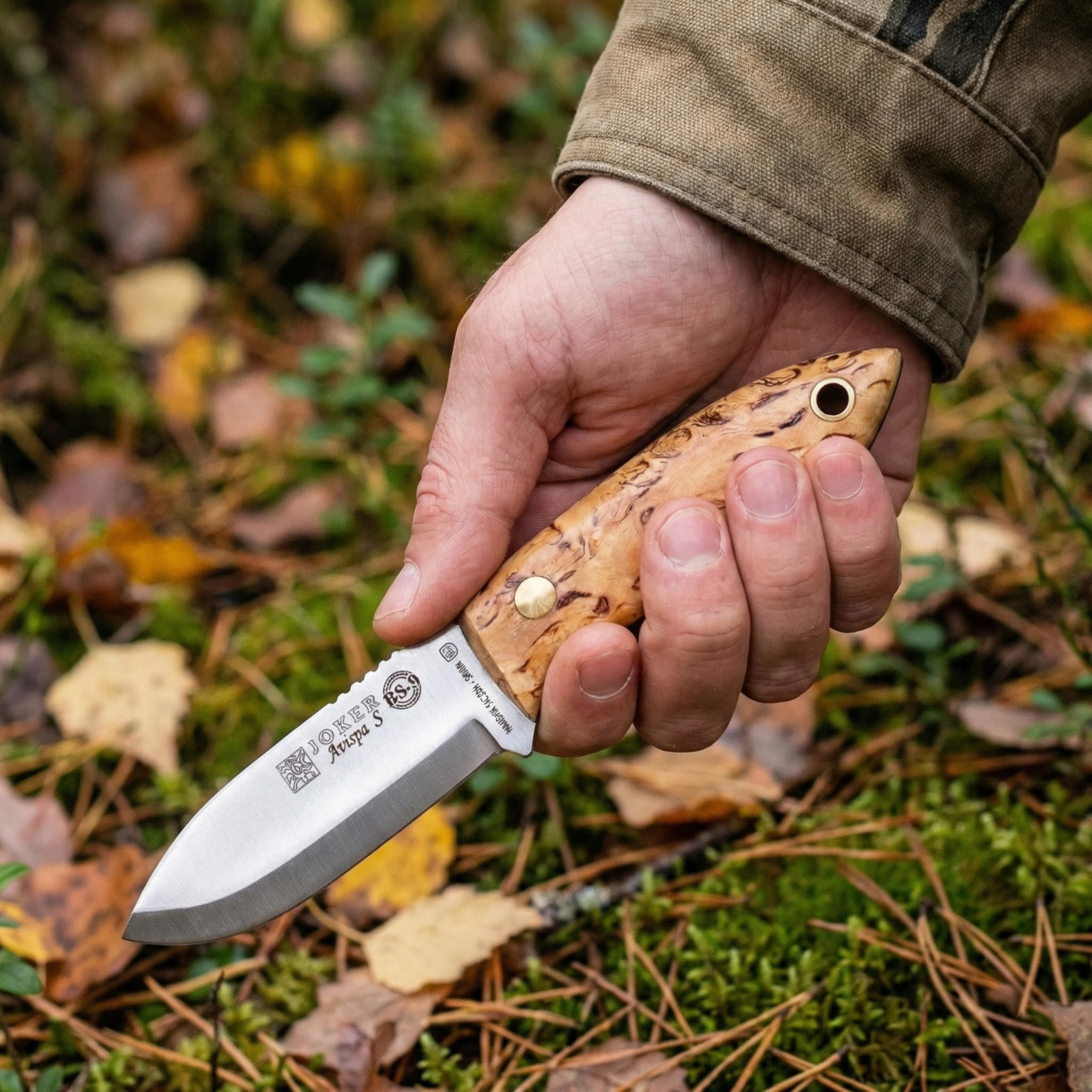 Joker Avispa S CL121 Bushcraftmesser Birke 8 cm