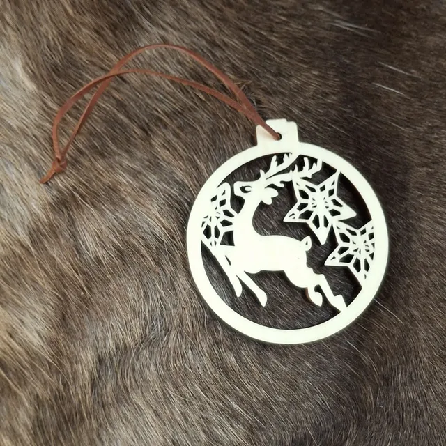 Wood Jewel L10-6 Christbaumschmuck Rentier Espe