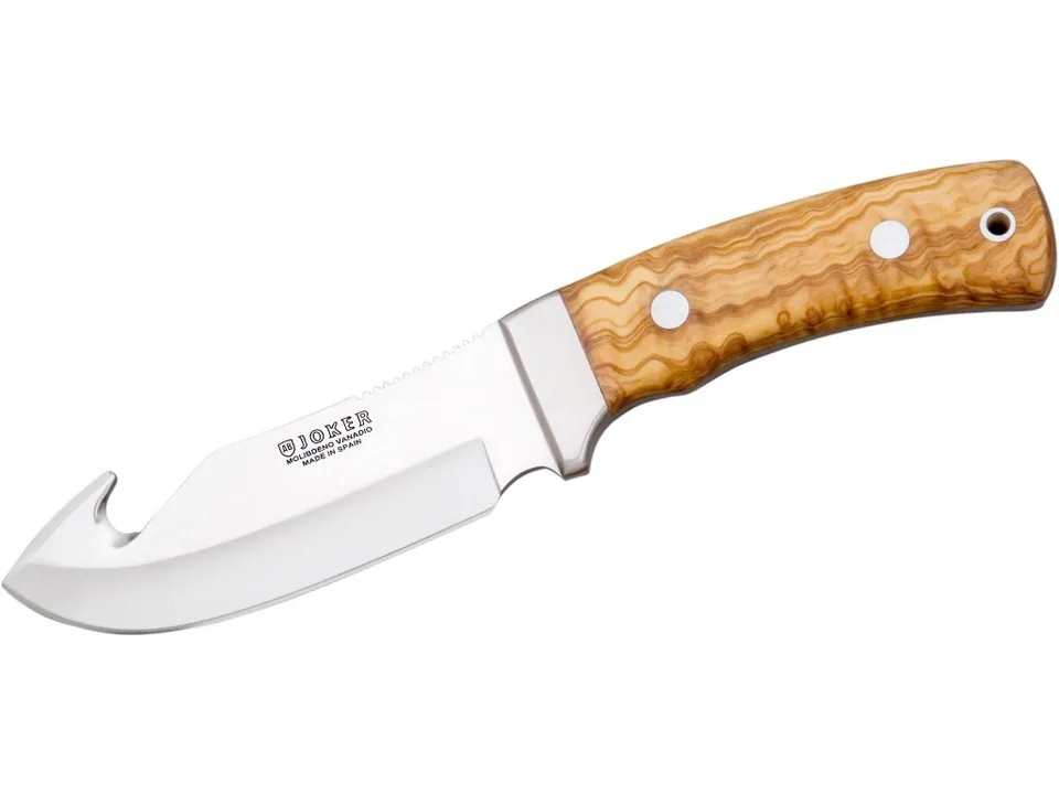 Joker Oso-D CO55 Enthäutungsmesser Olivenholz Leder