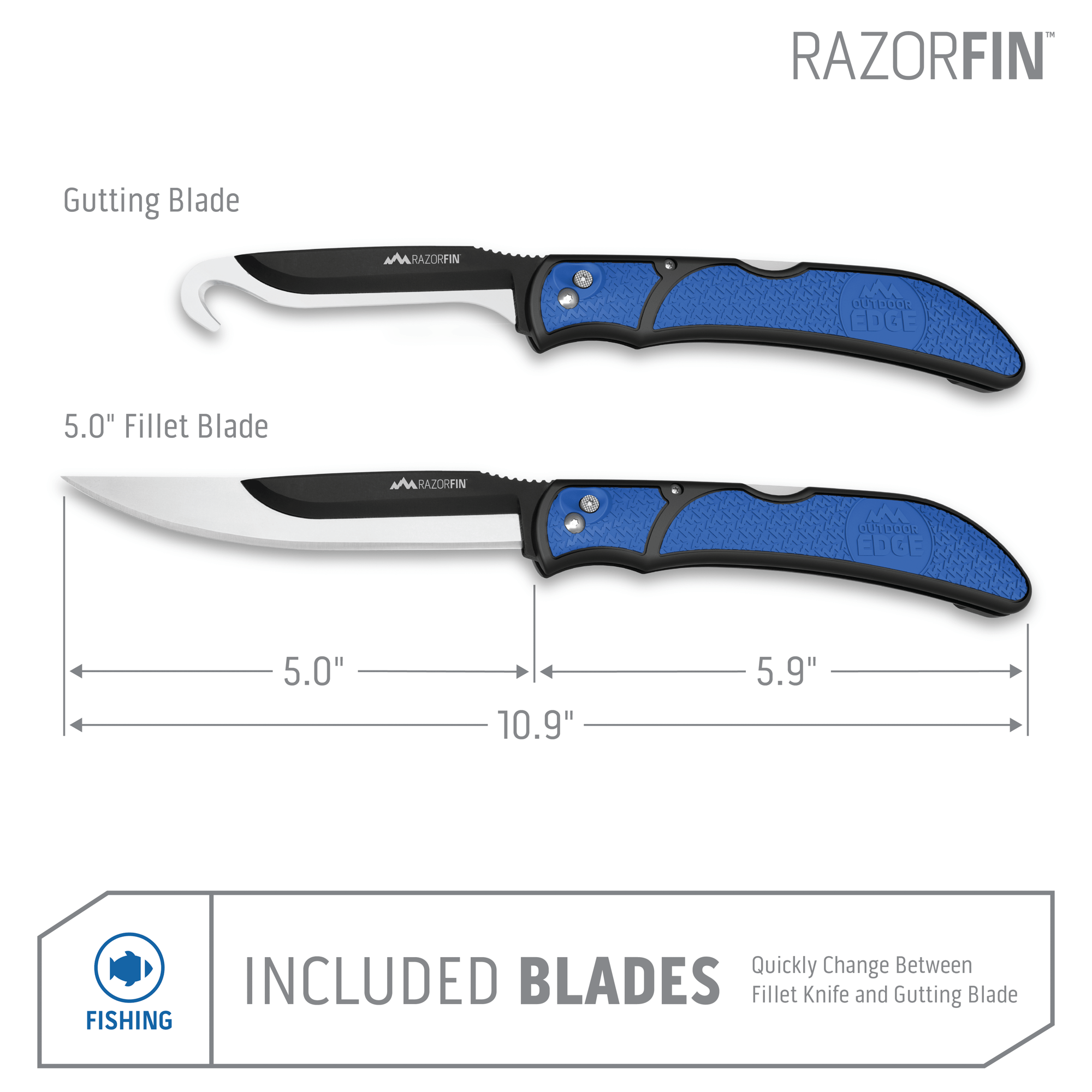 Outdoor Edge RazorFin Filetiermesser Klappbar 12,7 cm