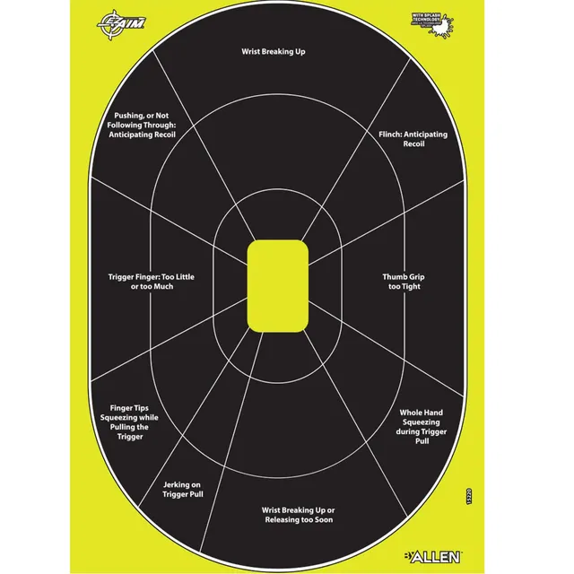 Allen Handgun Trainer Papierscheibe 30er-Pack Kurzwaffe