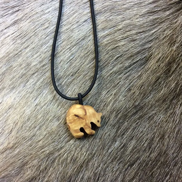 Wood Jewel 33-116 Halskette Bär Kautschuk