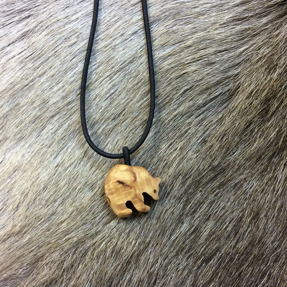 Wood Jewel 33-116 Halskette Bär Kautschuk