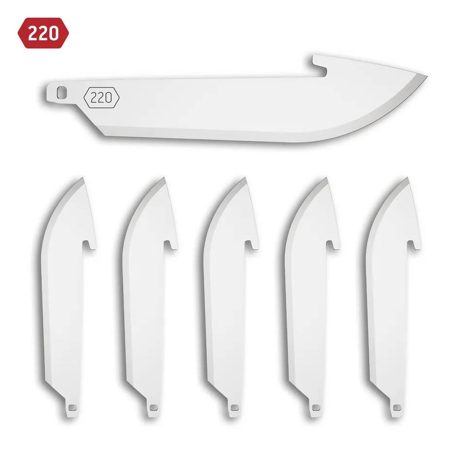 Outdoor Edge 220 Ersatzklingen 2.2 Zoll 6er Pack Drop-Point