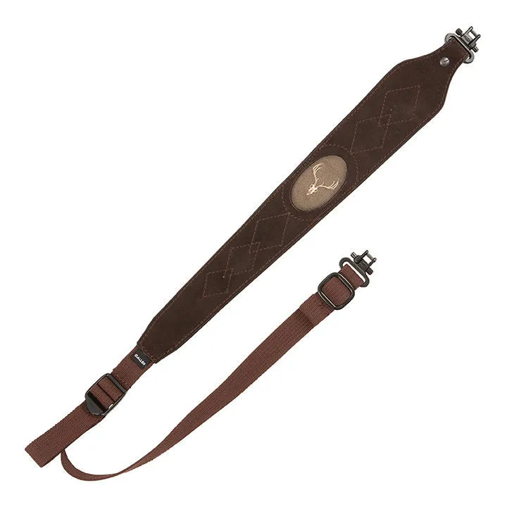 Allen Big Game Suede Deer Head Gewehrriemen Leder schwarz-braun