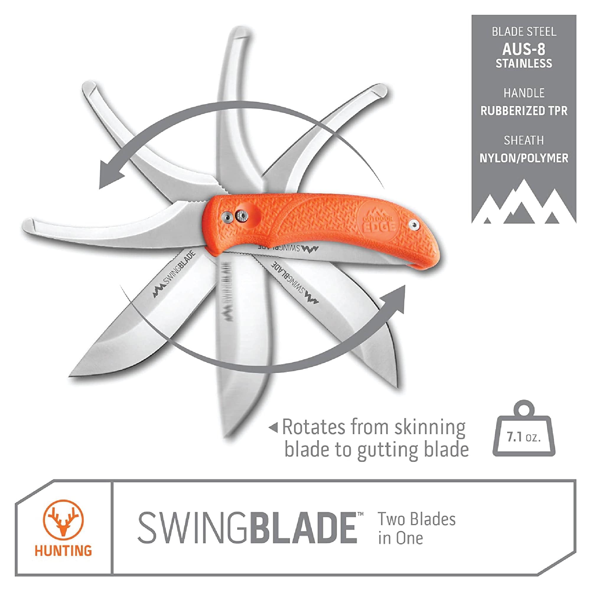 Outdoor Edge SwingBlade Jagdmesser AUS-8 Aufbrechklinge