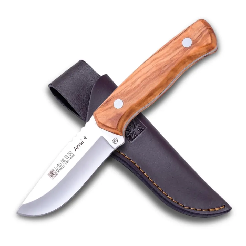 Joker Arrui 9 CO64 Bushcraft-Messer 9 cm Olivenholz