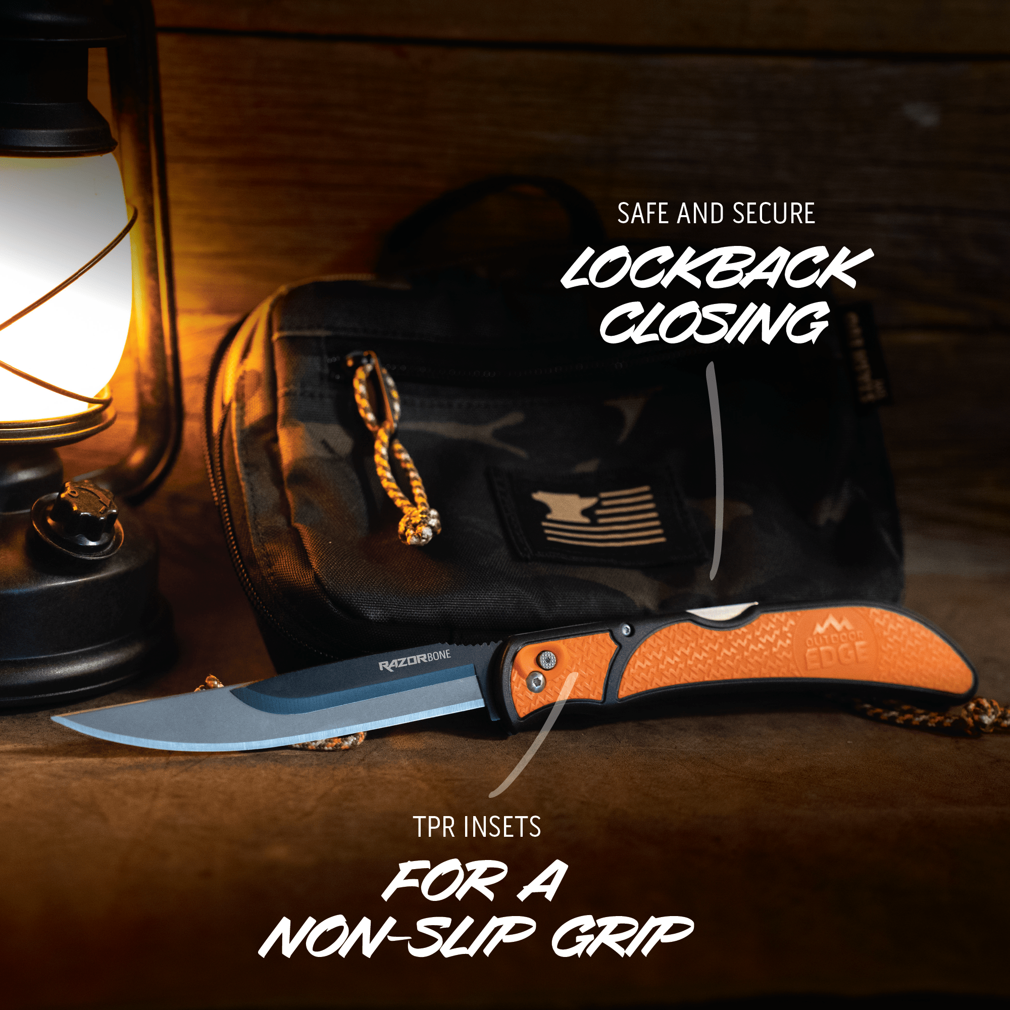 Outdoor Edge RazorBone Klappmesser Blaze Orange 6 Klingen