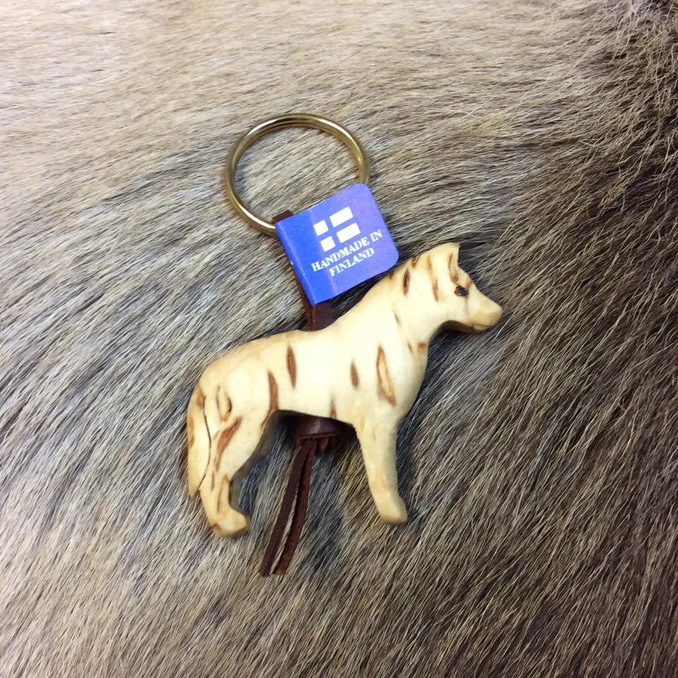 Wood Jewel 383 Husky Schlüsselanhänger Maserbirke Leder