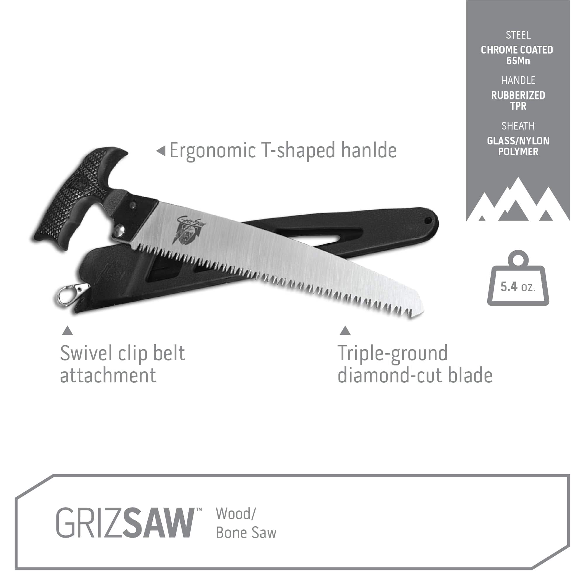 Outdoor Edge GrizSaw Säge 20 cm mit Scheide