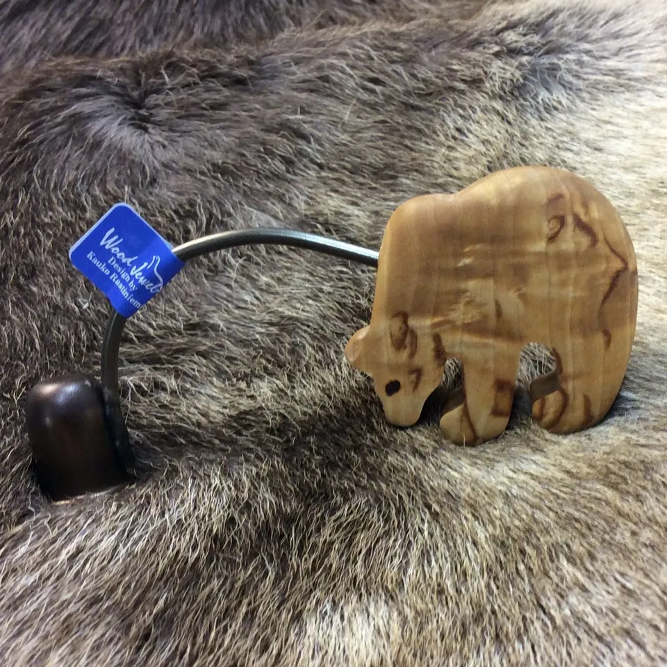 Wood Jewel Bear Kerzenlöscher Birke Metall