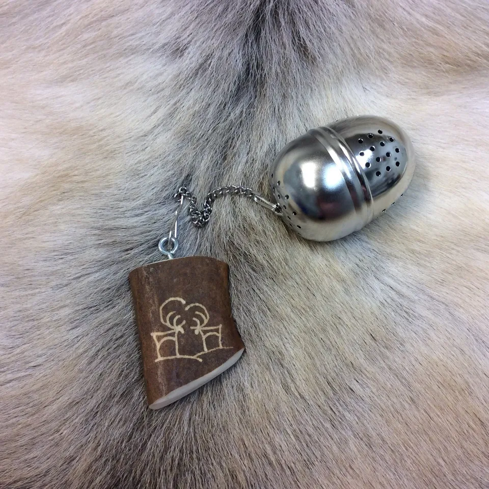 Wood Jewel Teekugel Rentierhorn Rentiermotiv