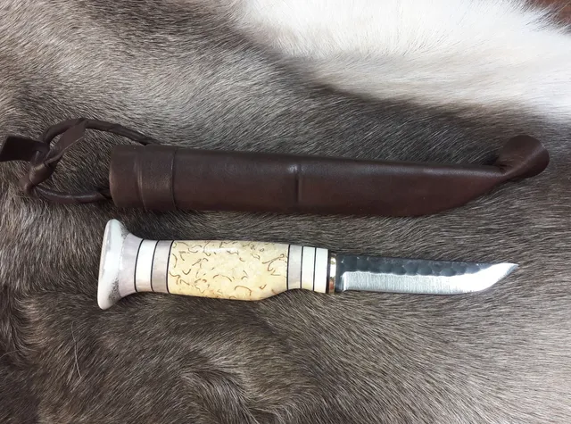Wood Jewel 23LUX95 Luxurypuukko Messer 9,5 cm Maserbirke