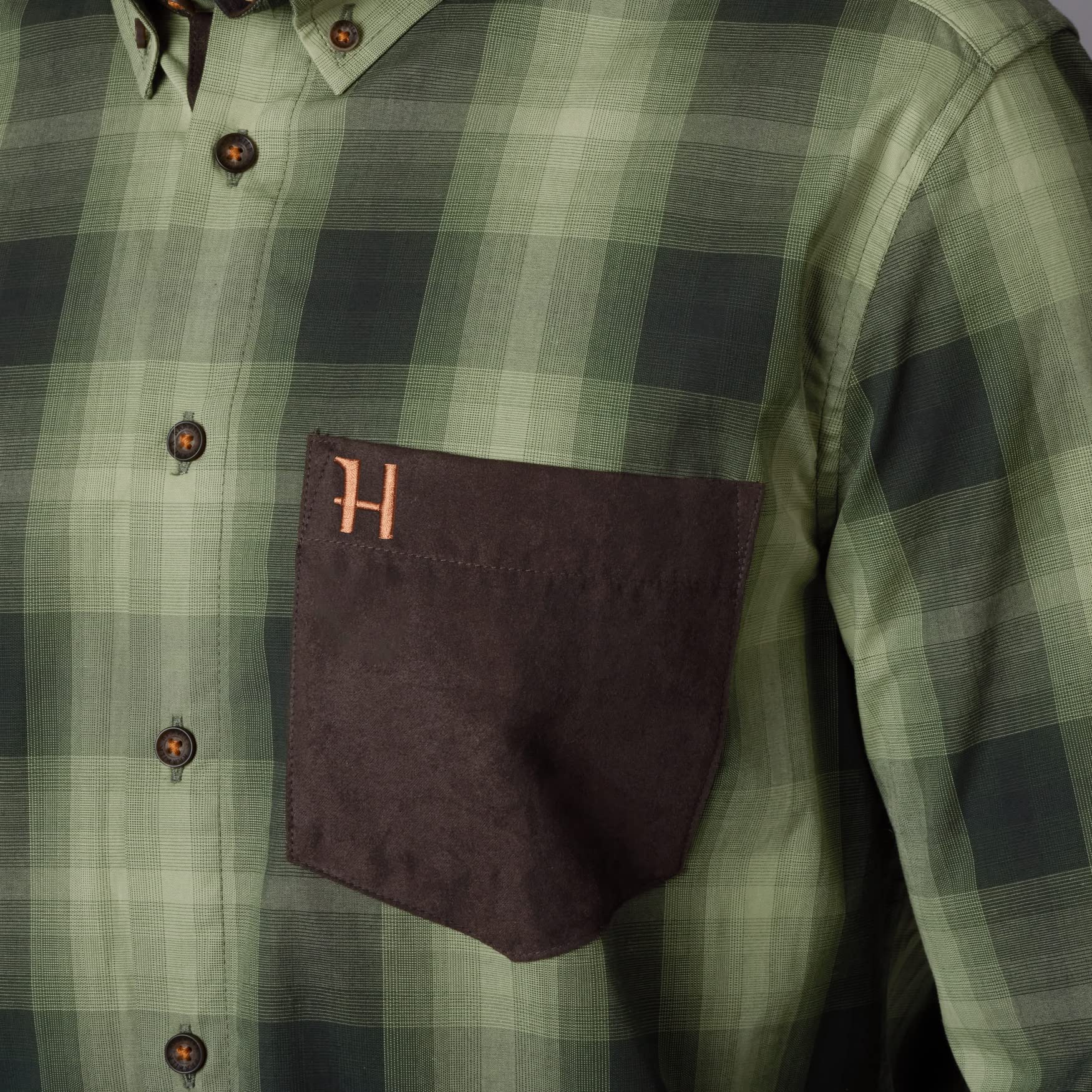 Härkila Akkan Hemd Duffel Green Karo Jagdhemd