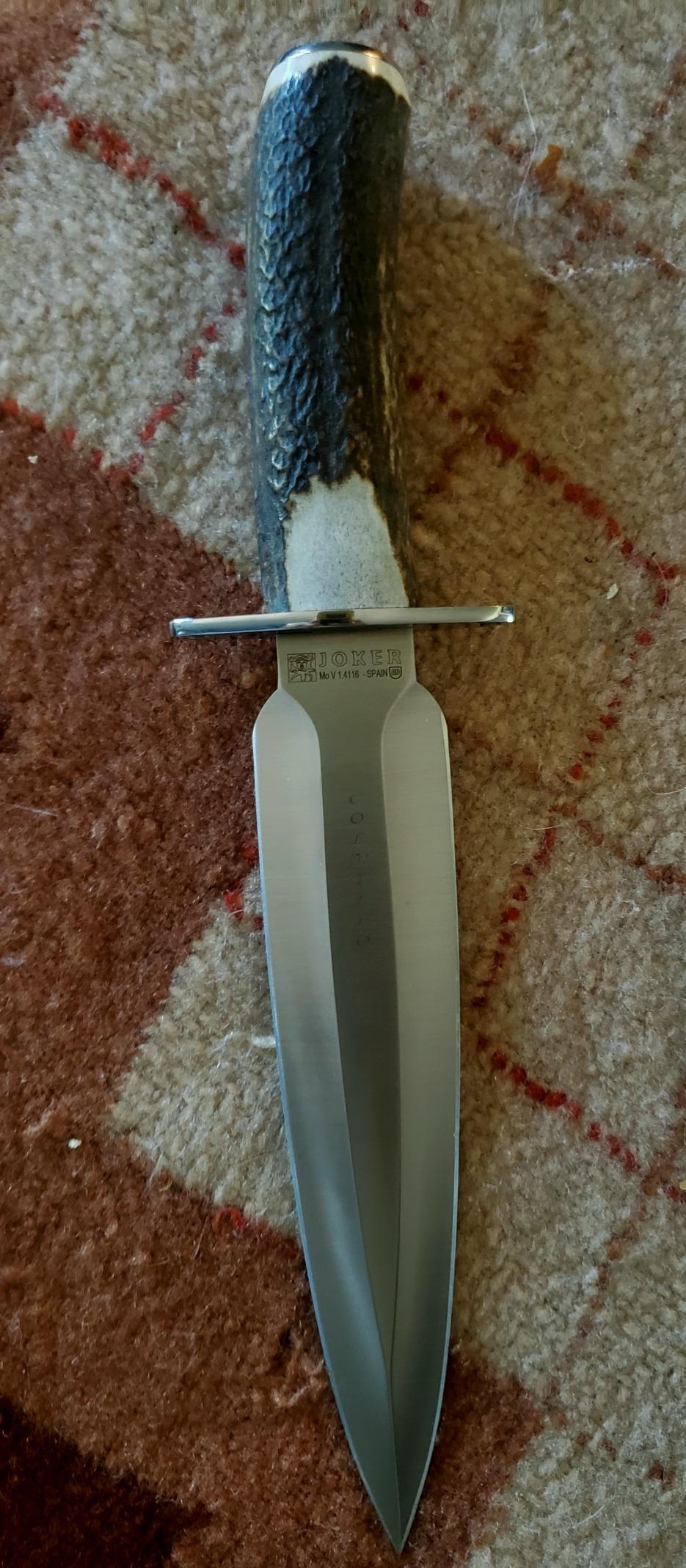 Joker Colmillo CC108 Jagdmesser Hirschhorn Lederscheide
